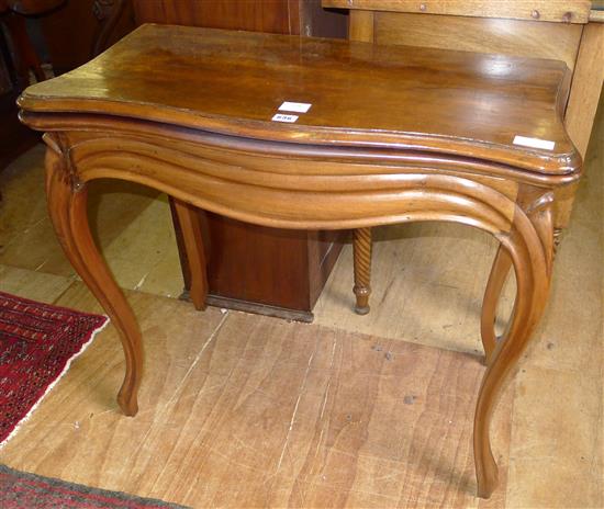 19th century French mahogany card table(-)